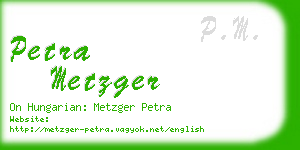 petra metzger business card